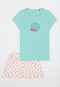 Pyjama court Beach Club bleu-vert - Nightwear