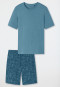 Pyjamas short blue gray patterned - Casual Essentials