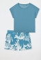 Schlafanzug kurz blaugrau - Modern Nightwear