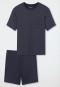 Pyjama short borstzak houtskool gedessineerd - Comfort Essentials