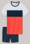 Pyjama kort jersey ronde hals colour blocking meerkleurig - Surfer Style