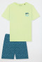 Korte pyjama met ruitjesmotief, surfer, geel - Nightwear