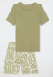 Korte pyjama in de kleur linde - Comfort Essentials