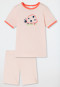 Pyjama court coccinelle rayures roses - Natural Love