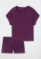 Pigiama corto in pizzo modal, prugna - Sensual Premium
