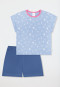 Korte pyjama met schelpjes, lichtblauw - Kids Nightwear