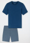 Schlafanzug kurz navy gemustert - Casual Essentials