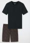 Schlafanzug kurz Organic Cotton anthrazit gemustert - Casual Nightwear