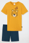 Schlafanzug kurz Organic Cotton Bambus Leopard gelb - Natural Love