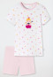 Schlafanzug kurz Organic Cotton Kronen Prinzessin weiß - Girls World