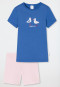 Pajamas short organic cotton seagulls aqua - Natural Love