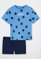 Pyjama court en coton biologique Pois bleu clair - Nightwear