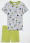 Pyjama court coton bio rat camping gris chiné - Rat Henry