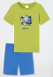 Short pajamas organic cotton rat camping lime - Rat Henry