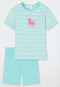 Pyjama kort biologisch katoen gestreept paard roze - Nightwear