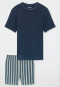 Schlafanzug kurz Organic Cotton Streifen admiral - Selected Premium
