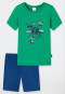 Pajamas short organic cotton animals comic dark green - Boys World