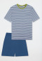 Pigiama corto a righe blu atlantico - Teens Nightwear
