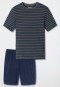 Pajamas short stripes anthracite - Casual Essentials