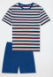 Pigiama corto a strisce turchesi - Nightwear