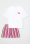 Korte pyjama met strepen, wit - Teens Nightwear