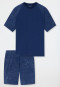 Pigiama corto con effetto tie-dye navy - Modern Essentials