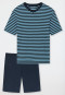 Schlafanzug kurz V-Ausschnitt Ringel air - Essentials Nightwear