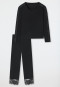 Pyjama lang 7/8 broek modal kant zwart - Sensual Premium