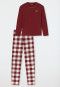 Lange bordeauxrode pyjama - Family