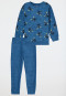Schlafanzug lang Bündchen Drachen blau - Boys World