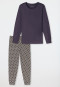 Pyjamas long pyjamas with graphite patterned cuffs - Comfort Essentials