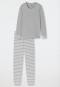 Lange pyjama met manchetten grijs-gemêleerd - Casual Essentials