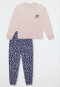 Pyjama lang manchetten kat dierenprint champagne - Teens Nightwear