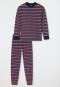 Pyjama long poignet bleu nuit imprimé - Family