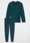 Pajamas long cuffs petroleum - Casual Essentials
