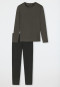 Pajamas long triangles taupe - Casual Essentials