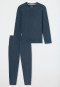 Schlafanzug lang dunkelblau - Modern Nightwear