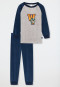 Pajamas long fleece cuffs wizard college heather gray - Rat Henry