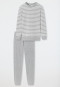 Pajamas long terrycloth cuffs heather gray - Casual Essentials