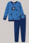 Pyjama long bleu en tissu éponge avec bords-côtes au motif de requin et tête de mort - Capt'n Sharky