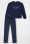 Pigiama lungo interlock blu scuro - Teens Nightwear