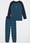 Pajamas long interlock checks mineral - Nightwear