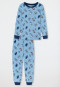 Pajamas long interlock organic cotton cuffs teddy bears light blue - Natural Love