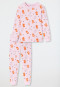 Pyjama lange interlock biokatoenen boorden teddy roze - Natural Love