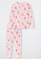 Pajamas long interlock organic cotton cuffs teddy bears pink - Natural Love