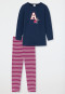 Long pajamas interlock organic cotton leggings sorceress college dark blue - Cat Zoe