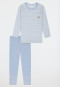 Schlafanzug lang gestreift blau - Kids Nightwear