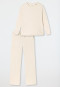 Schlafanzug lang Modal Oversized-Shirt sand - Modern Nightwear