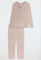 Pajamas long ecru printed - selected! premium