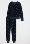 Pyjama long nicki bords-côtes curs indigo - Tomorrows World